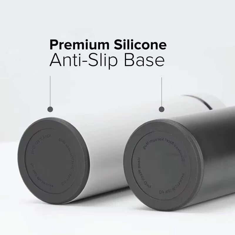 1Pc Stainless Steel Smart Water Bottle Leak Proof Double Walled Keep Drink Hot and Cold LCD Temperature Display Bottle